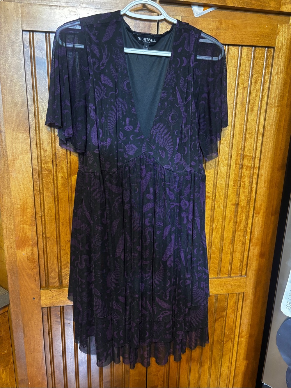 Torrid Nightfall mesh tiered mini dress - Picture 2 of 6